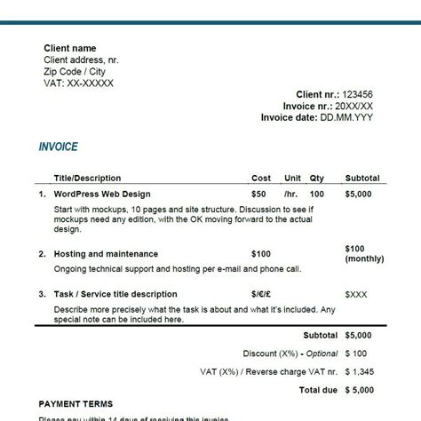 Writing An Invoice For Freelancers Tips Tricks And Templates