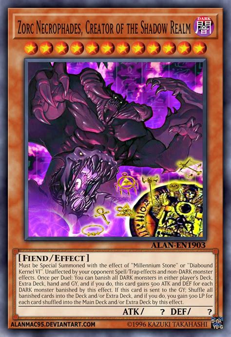 zorc necrophades creator of the shadow realm by alanmac95 custom yugioh cards rare yugioh