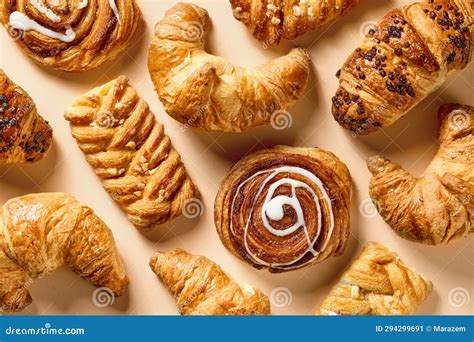 assorted freshly baked pastries stock image image of group background 294299691