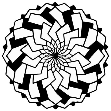 Mandala Geometric Flower Vector Abstraction Stock Vector Illustration