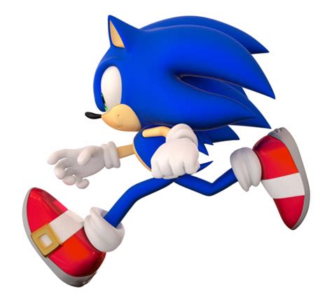 Classic Sonic Running Hedgehog Cartoon