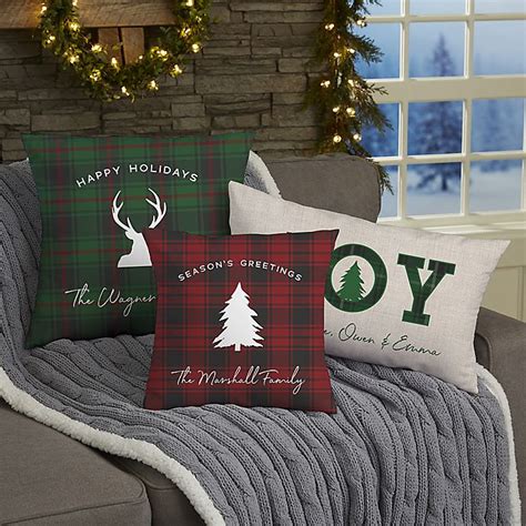 Welcome to our page where you'll find tips & solutions for your home and beyond. Christmas Plaid Personalized Plaid Throw Pillow Collection ...