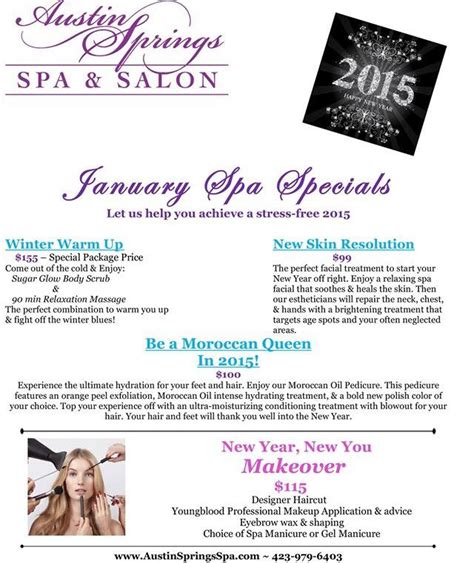 Celebrate The New Year With Our January Specials Spa Specials Spa