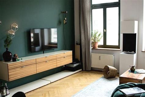 Elegant Wall Paint By Kolorat Dark Green Accent In The