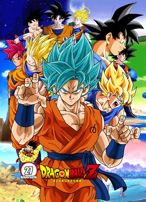 An animated film, dragon ball super: Poster Dragon Ball Z 27 Aniversario by Frost-Z on @DeviantArt | Dragões, Anime, Illustration