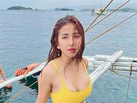 Sanya Lopez Enjoys Boat Time In Yellow Two Piece Swimsuit Gma Entertainment