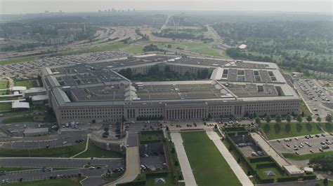 5k Stock Footage Aerial Video Orbiting Around The Pentagon In