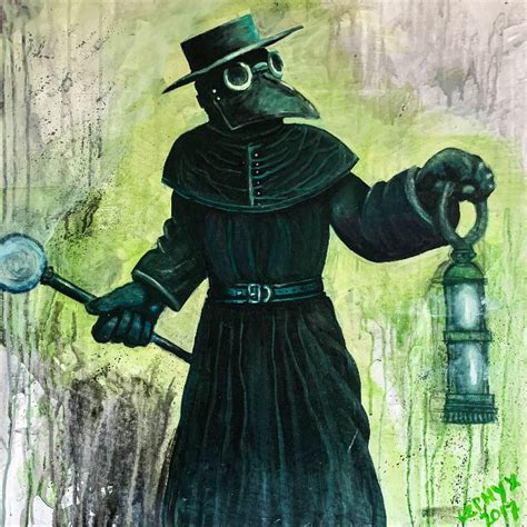 Plague Doctor Horror Print Horror Illustration Dark Art Surreal