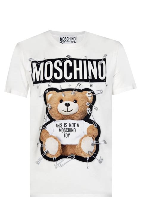 Moschino Safety Pin Teddy T Shirt White