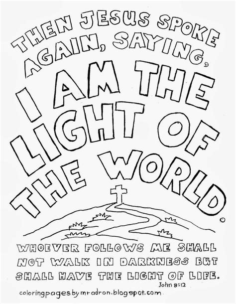 Free Jesus Is The Light Coloring Page Download Free Jesus Is The Light
