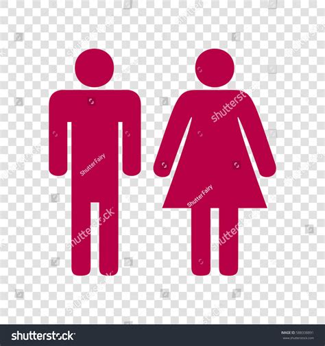 Man Woman Sign Illustration Vector Bordo Stock Vector Royalty Free