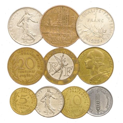 10 Different Coins From France Old Collectible Money From The Etsy