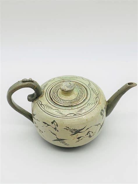 Antique germany tea set teapot sugar creamer roses hexagonal. Antique Korean Porcelain Teapot