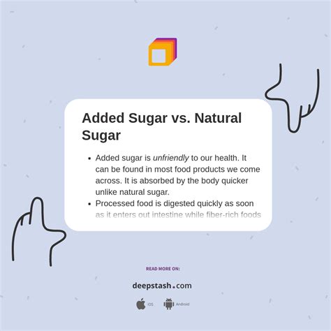 Added Sugar Vs Natural Sugar Deepstash