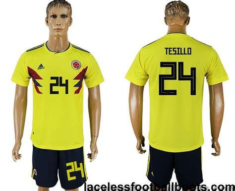 El defensor colombiano regresó a los entrenamientos de león después de su participación en la copa américa. Adidas Tesillo William 24 Colombia 2018 Home Football Kits ...