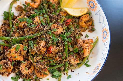Shrimp And Asparagus With Quinoa Kravings Food Adventures
