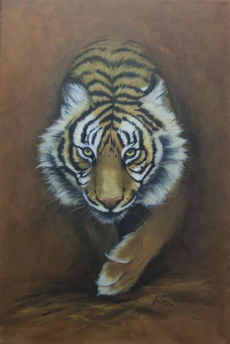 Tiger Painting Oil Painting Wildlife Art Oil On Canvas