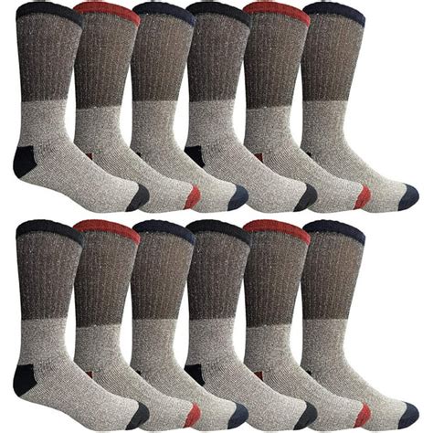 Yacht And Smith Yacht And Smith Mens Cotton Thermal Tube Socks Cold Weather Boot Sock Shoe Size 5