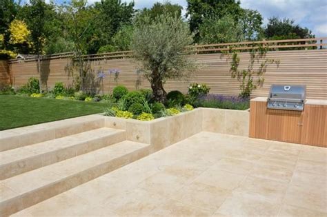 Jura Beige Limestone Paving Limestone Paving Back Garden Design