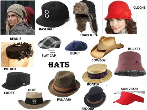 Different Types Of Hats Wardrobe Images Different Types Of Hats Types Of Hats