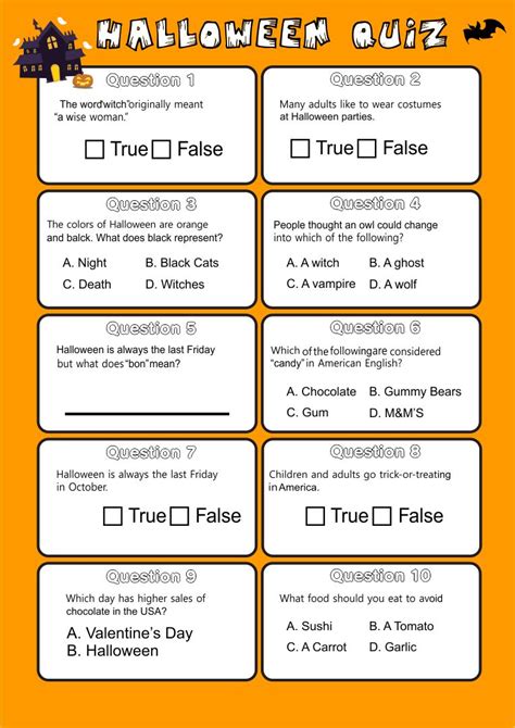 Halloween Trivia Questions And Answers Printables