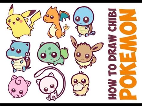 You can find more pokemon characters. How to Draw Cute Pokemon Characters Easy Cute / Chibi / Kawaii / Baby Drawing Tutorial - YouTube
