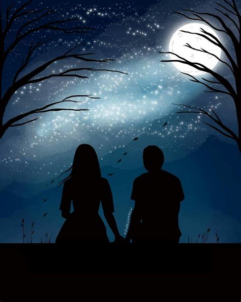 From Dvrkshines Night Sky Art Shadow Painting Silhouette Painting