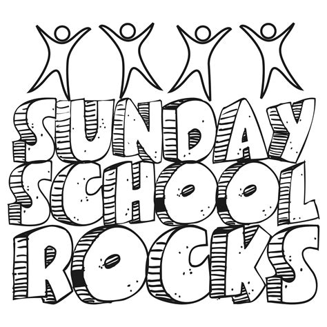 Free Sunday School Clipart Black And White