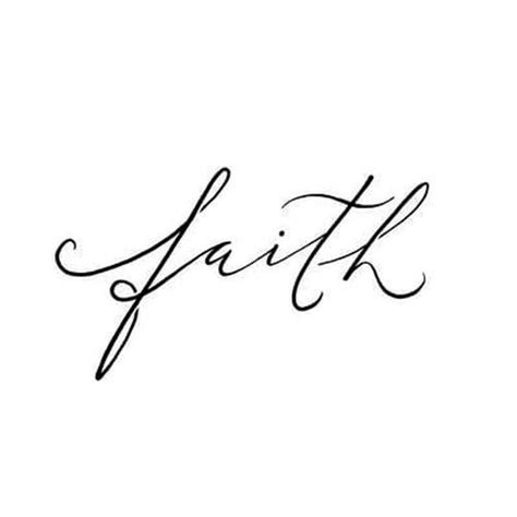 Faith Script Font Temporary Tattoo Etsy Canada Faith Tattoo Self