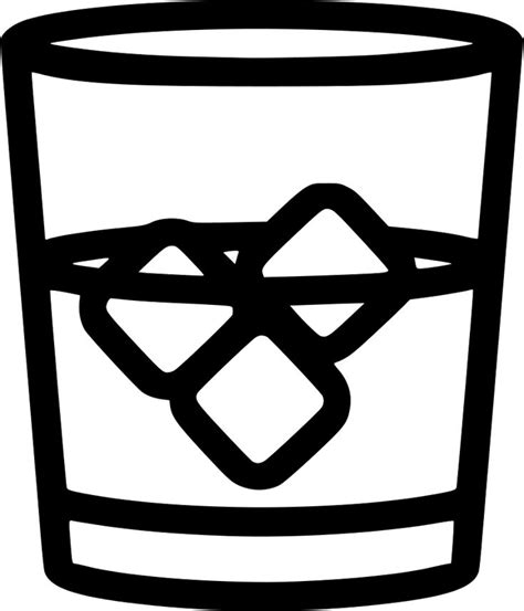 Whiskey Glass Svg Icon Tattoo Easy Drawings Png Icons