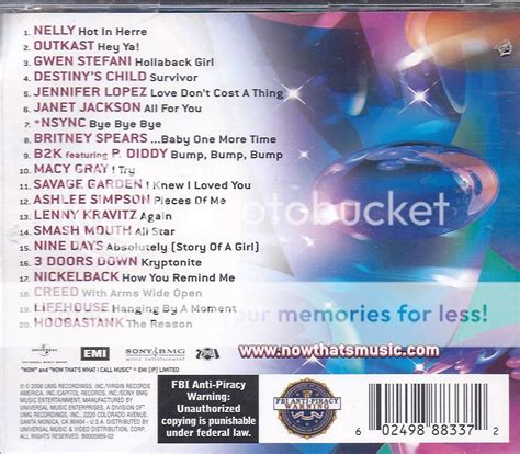 Now Thats What I Call Music Number 1s Usa Release 20 Hits Cd 2006