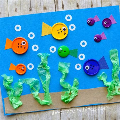 Simple Button Fish Craft For Kids I Heart Crafty Things