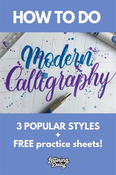 How To Do Modern Calligraphy 3 Popular Styles Hand Lettering