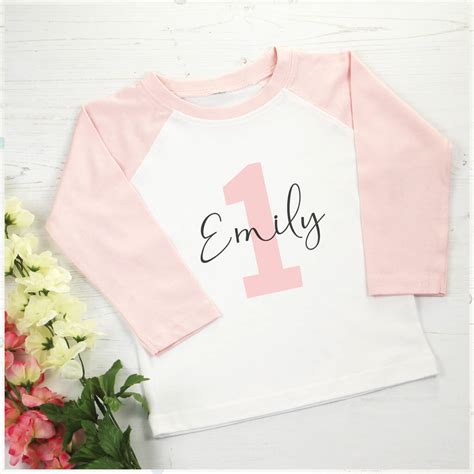 Baby Girls First Birthday T Shirt With Name By Betty Bramble