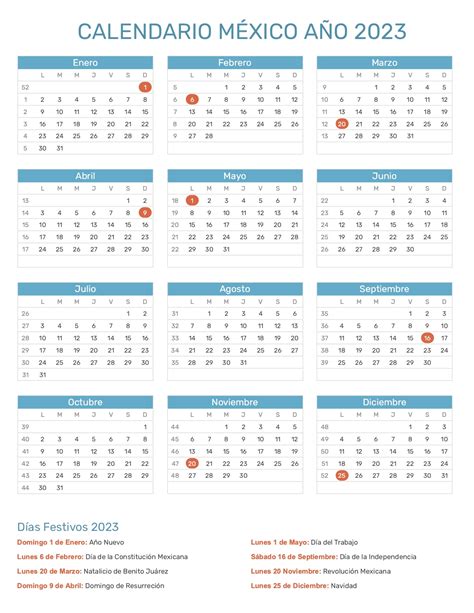 Calendario Oficial 2023 Mexico Para Imprimir Imagesee