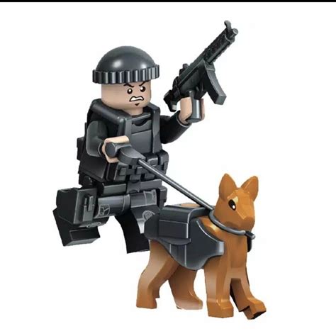 Jual Lego Minifigure Polisi Swat Dog K9 K 9 Army Police Shopee Indonesia