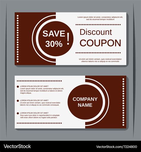 Discount Coupon Design Template Royalty Free Vector Image
