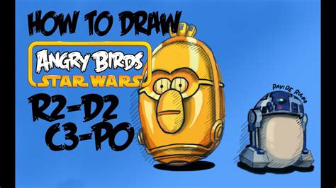 How To Draw R2 D2 And C 3po White Bird And Golden Egg By