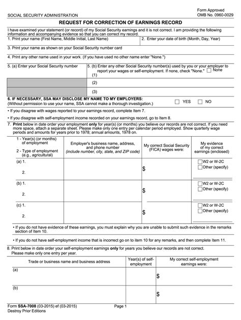 Ssa 7008 2015 2022 Fill And Sign Printable Template Online Us Legal
