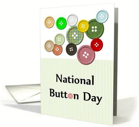 National Button Day Scattering Of Colorful Buttons Card 1444040
