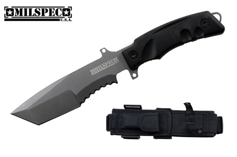 Heavy Duty 440 Titanium Fixed Blade Military Tactical Knife With Black