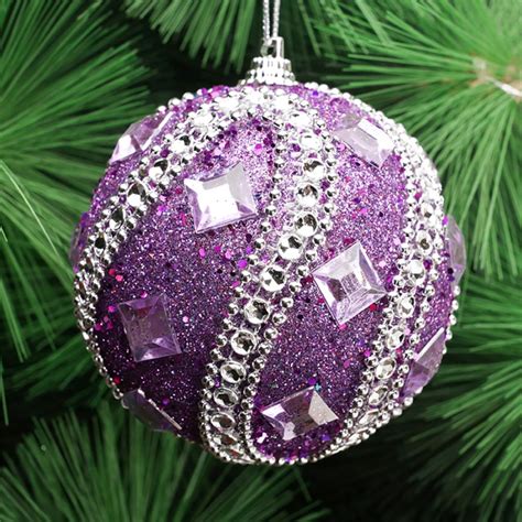 New Glitter Christmas Ball 8cm 1pc Baubles Balls Christmas Tree