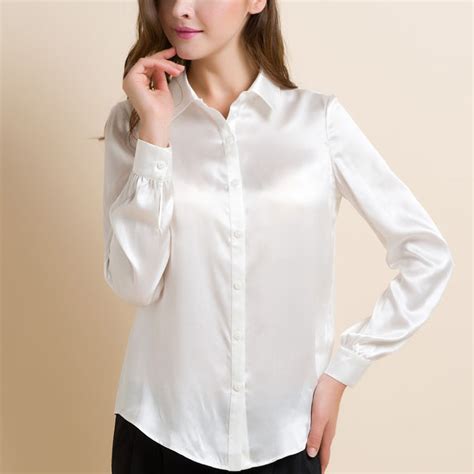 Wear Wedding White Satin Blouse Long Sleeve Women Shirts Winter Victoria Long Sleeve Women’s
