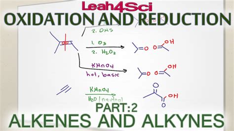 Alkenes Alkynes Oxidation Reduction And Oxidative Cleavage YouTube