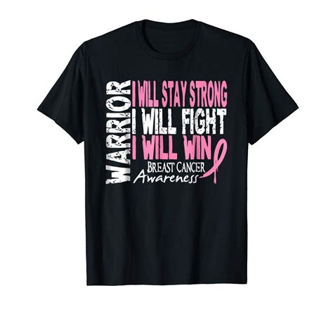 Breast Cancer Awareness Month Pink Ribbon Warrior T Shirt Teevimy