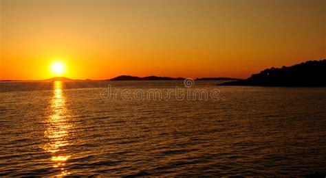 Sunset In Croatia Stock Photo Image Of Evening Ocean 13939206
