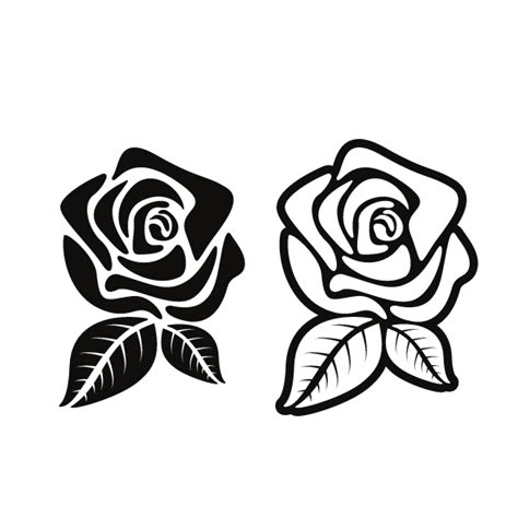 Rose Bundle Svg Flower Svg Rose Silhouette Svg Rose S
