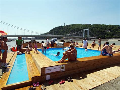 Floating Urban Beach Barge Sets Sail On The Danube River