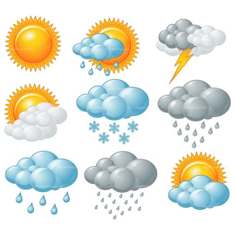34 Clipart Weather Sym Weather Clip Art Clipartlook