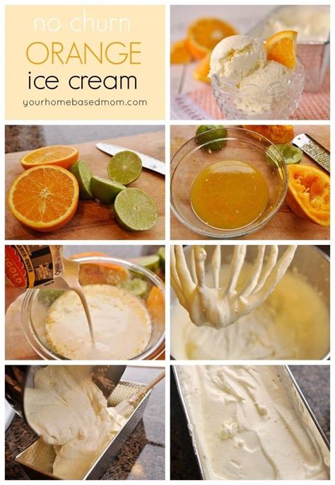No Churn Orange Ice Cream Recipe Orange Ice Cream Orange Recipes